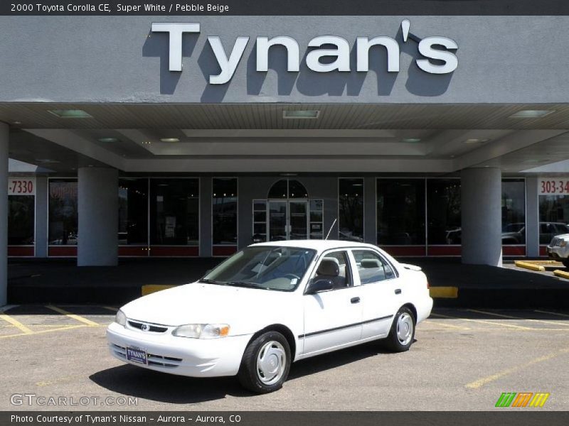 Super White / Pebble Beige 2000 Toyota Corolla CE