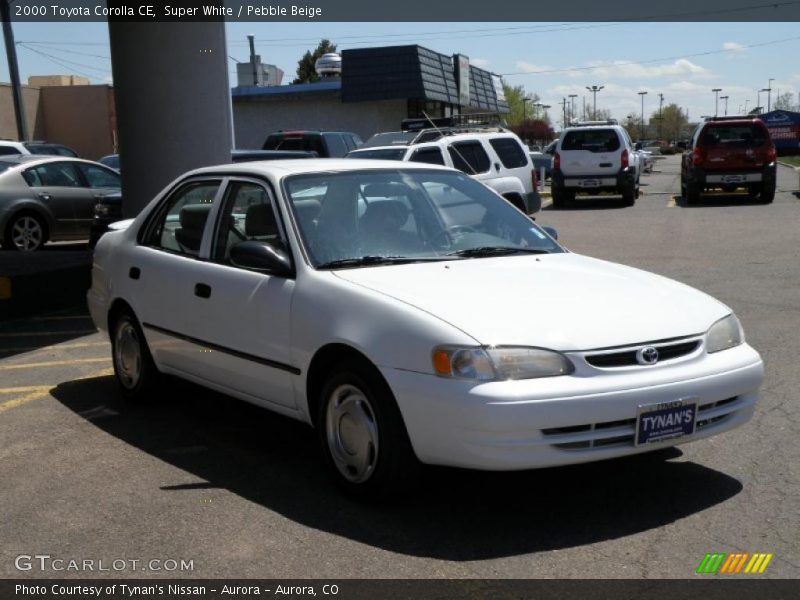 Super White / Pebble Beige 2000 Toyota Corolla CE
