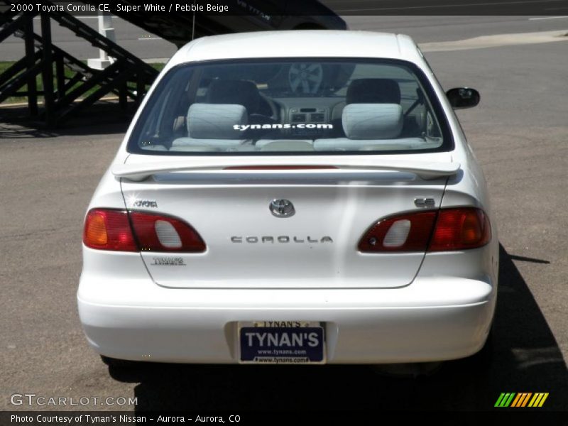 Super White / Pebble Beige 2000 Toyota Corolla CE