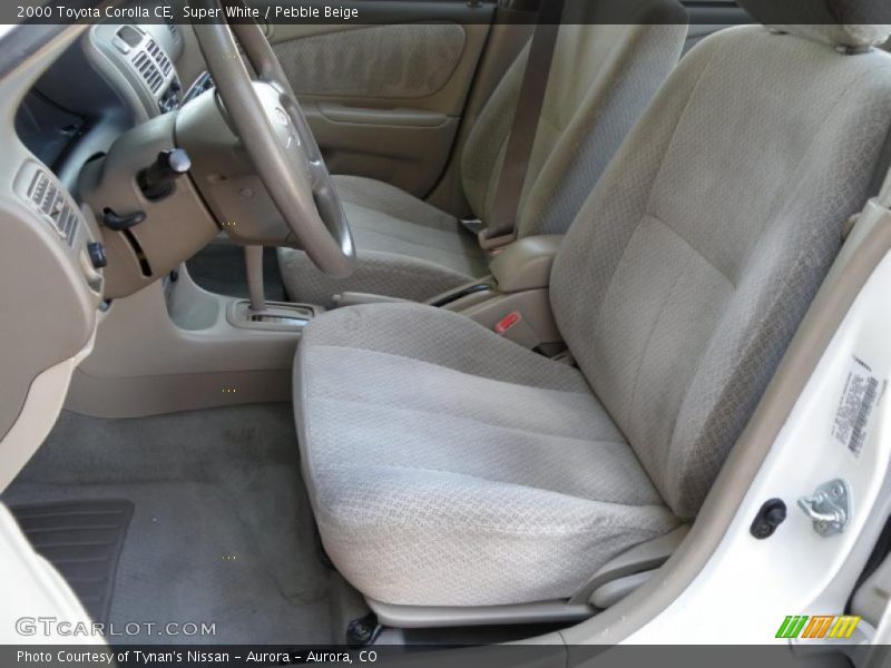 Super White / Pebble Beige 2000 Toyota Corolla CE