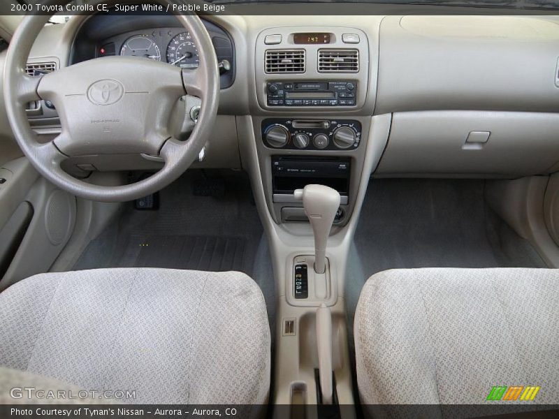 Super White / Pebble Beige 2000 Toyota Corolla CE