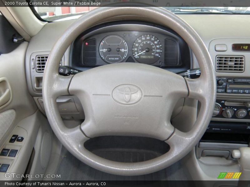 Super White / Pebble Beige 2000 Toyota Corolla CE