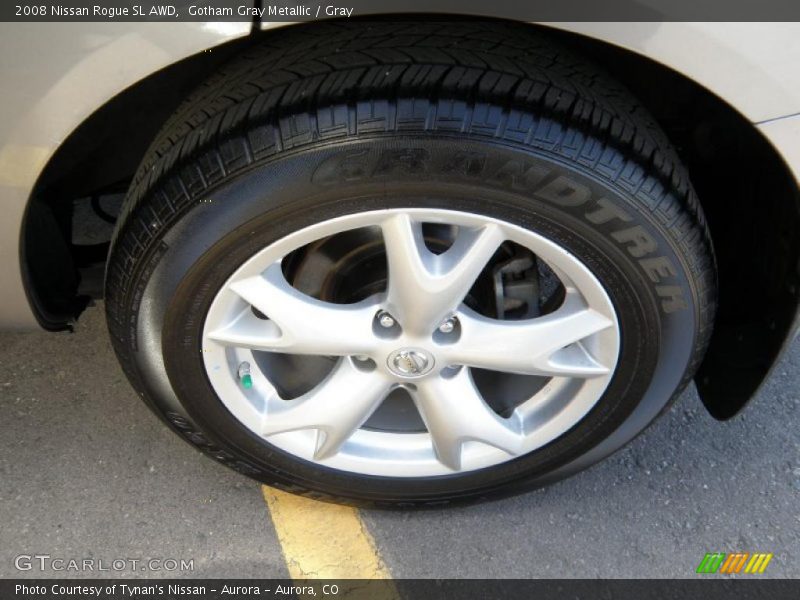 Gotham Gray Metallic / Gray 2008 Nissan Rogue SL AWD