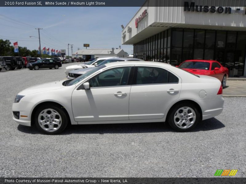 White Suede / Medium Light Stone 2010 Ford Fusion SE
