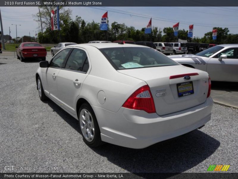 White Suede / Medium Light Stone 2010 Ford Fusion SE