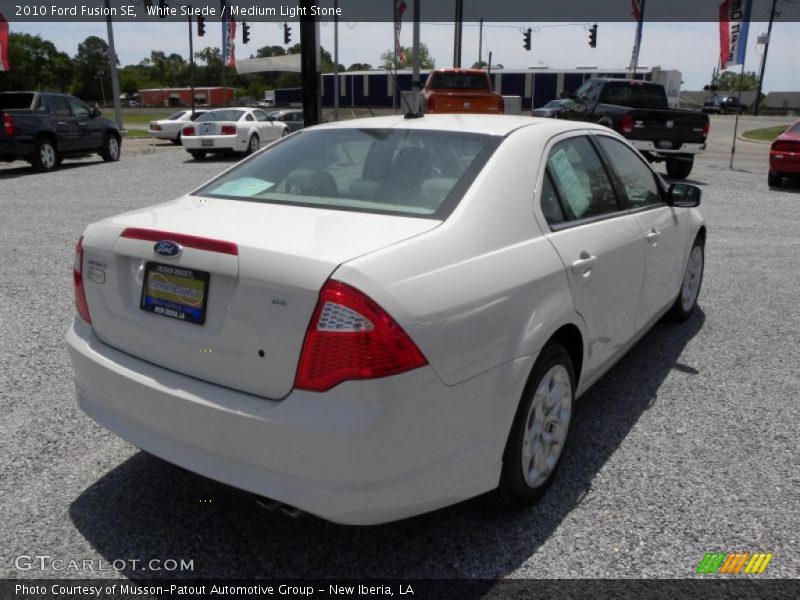 White Suede / Medium Light Stone 2010 Ford Fusion SE