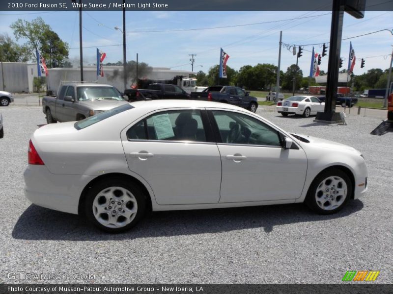 White Suede / Medium Light Stone 2010 Ford Fusion SE