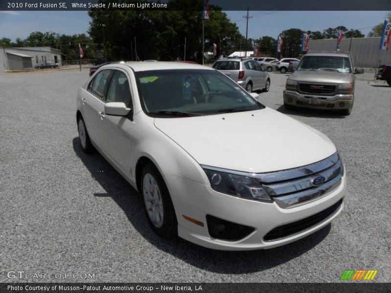 White Suede / Medium Light Stone 2010 Ford Fusion SE