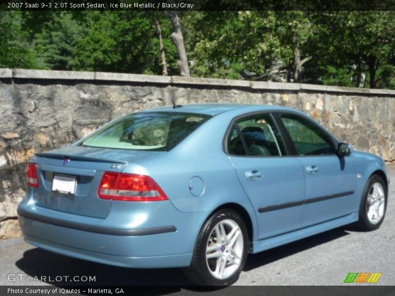 Ice Blue Metallic / Black/Gray 2007 Saab 9-3 2.0T Sport Sedan