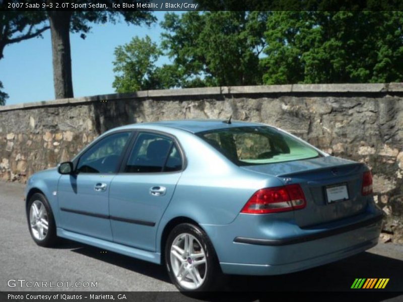 Ice Blue Metallic / Black/Gray 2007 Saab 9-3 2.0T Sport Sedan