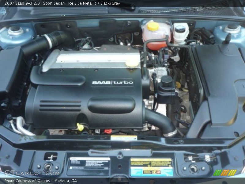 Ice Blue Metallic / Black/Gray 2007 Saab 9-3 2.0T Sport Sedan