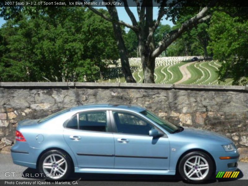 Ice Blue Metallic / Black/Gray 2007 Saab 9-3 2.0T Sport Sedan