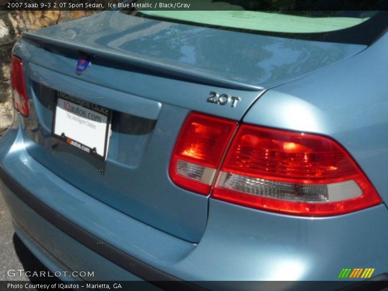 Ice Blue Metallic / Black/Gray 2007 Saab 9-3 2.0T Sport Sedan
