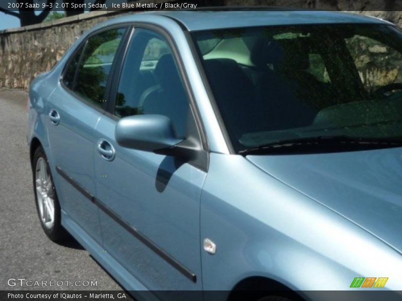 Ice Blue Metallic / Black/Gray 2007 Saab 9-3 2.0T Sport Sedan