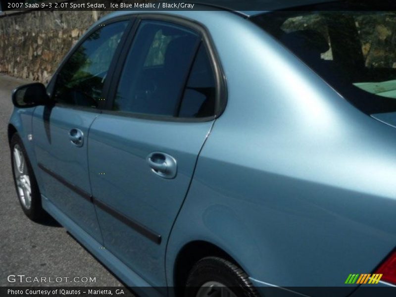 Ice Blue Metallic / Black/Gray 2007 Saab 9-3 2.0T Sport Sedan