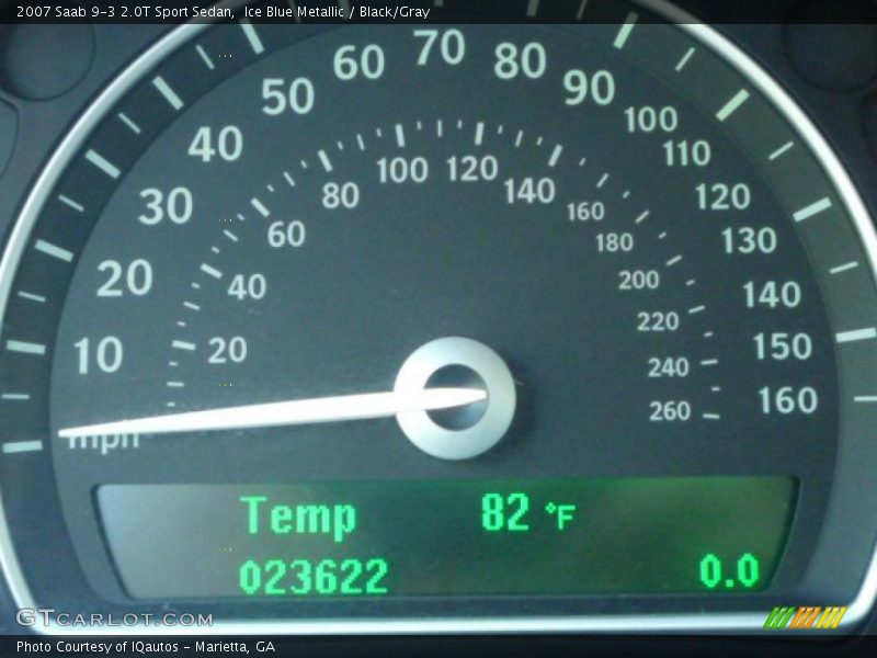 Ice Blue Metallic / Black/Gray 2007 Saab 9-3 2.0T Sport Sedan