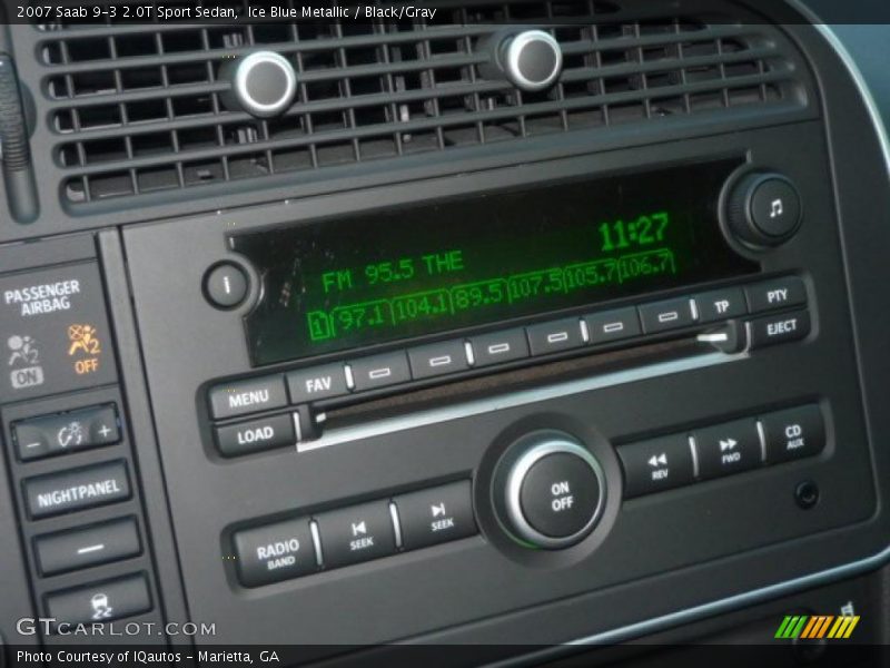 Ice Blue Metallic / Black/Gray 2007 Saab 9-3 2.0T Sport Sedan