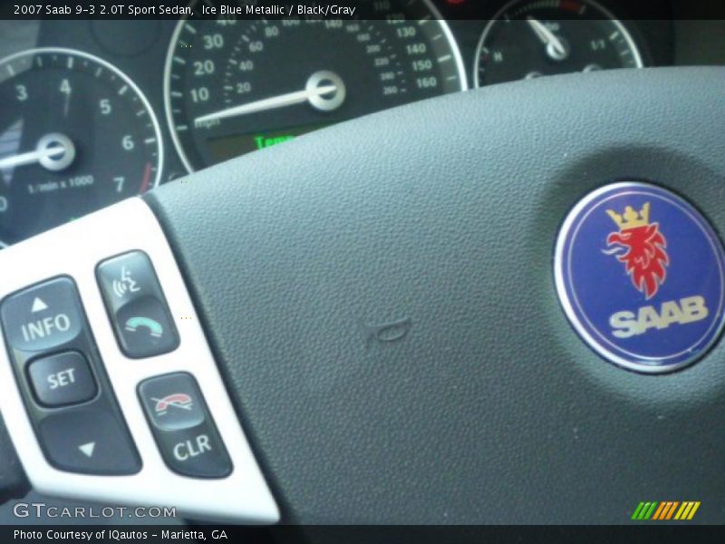 Ice Blue Metallic / Black/Gray 2007 Saab 9-3 2.0T Sport Sedan
