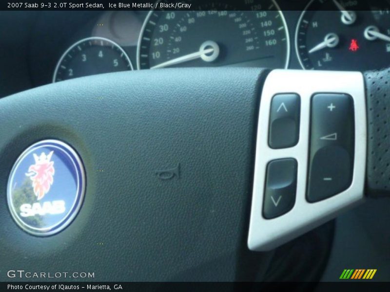 Ice Blue Metallic / Black/Gray 2007 Saab 9-3 2.0T Sport Sedan