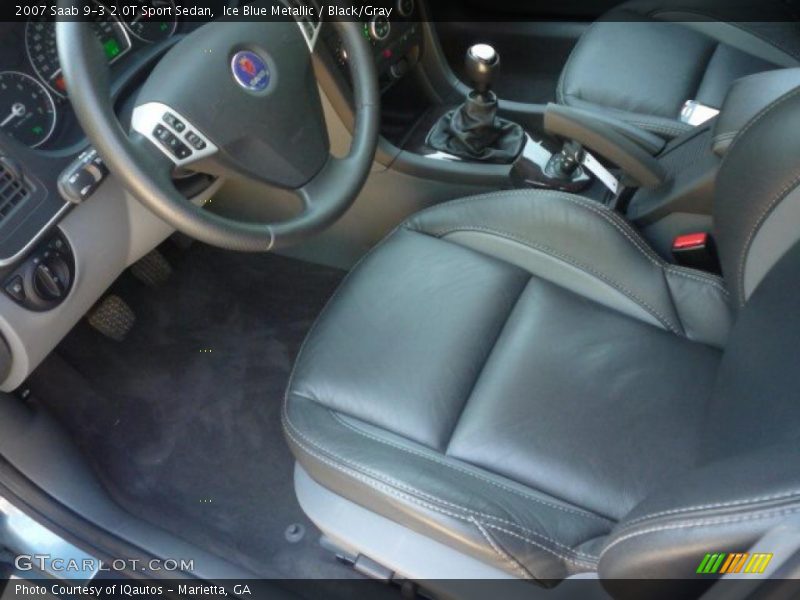 Ice Blue Metallic / Black/Gray 2007 Saab 9-3 2.0T Sport Sedan