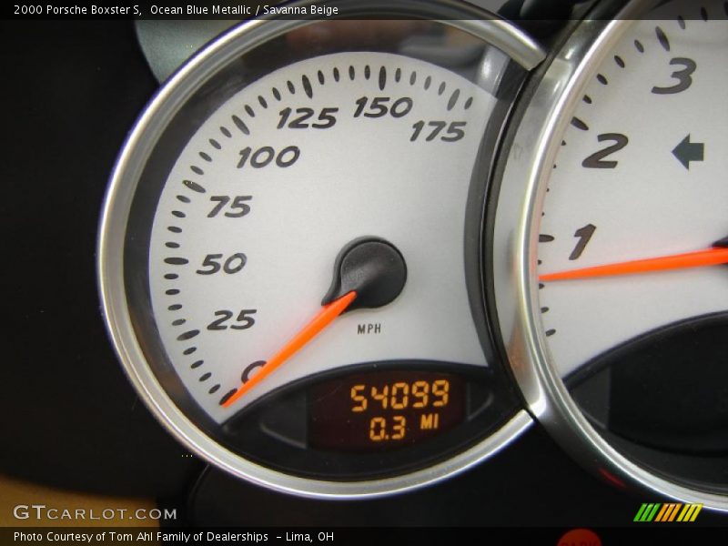 Ocean Blue Metallic / Savanna Beige 2000 Porsche Boxster S