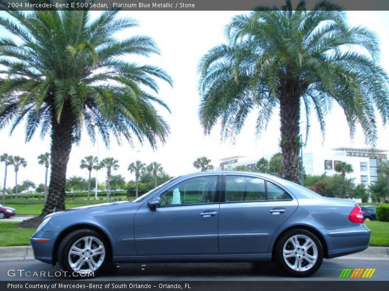 Platinum Blue Metallic / Stone 2004 Mercedes-Benz E 500 Sedan