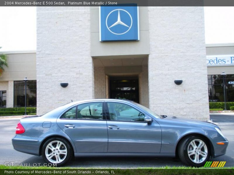 Platinum Blue Metallic / Stone 2004 Mercedes-Benz E 500 Sedan