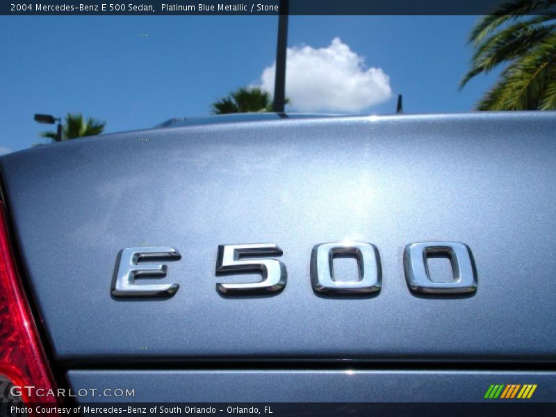 Platinum Blue Metallic / Stone 2004 Mercedes-Benz E 500 Sedan