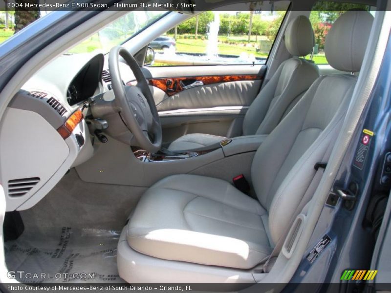 Platinum Blue Metallic / Stone 2004 Mercedes-Benz E 500 Sedan