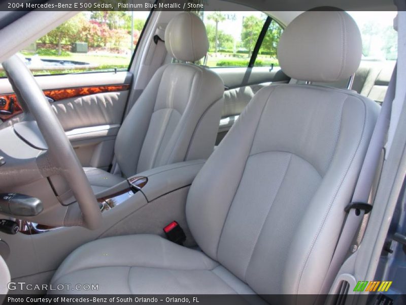 Platinum Blue Metallic / Stone 2004 Mercedes-Benz E 500 Sedan