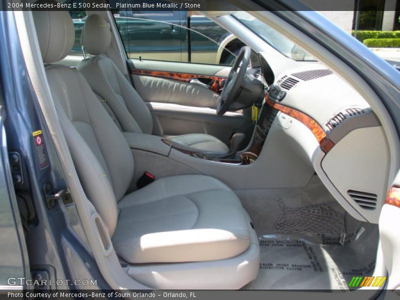 Platinum Blue Metallic / Stone 2004 Mercedes-Benz E 500 Sedan