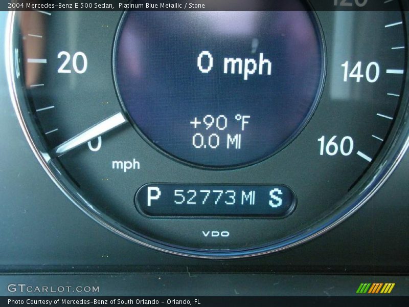 Platinum Blue Metallic / Stone 2004 Mercedes-Benz E 500 Sedan