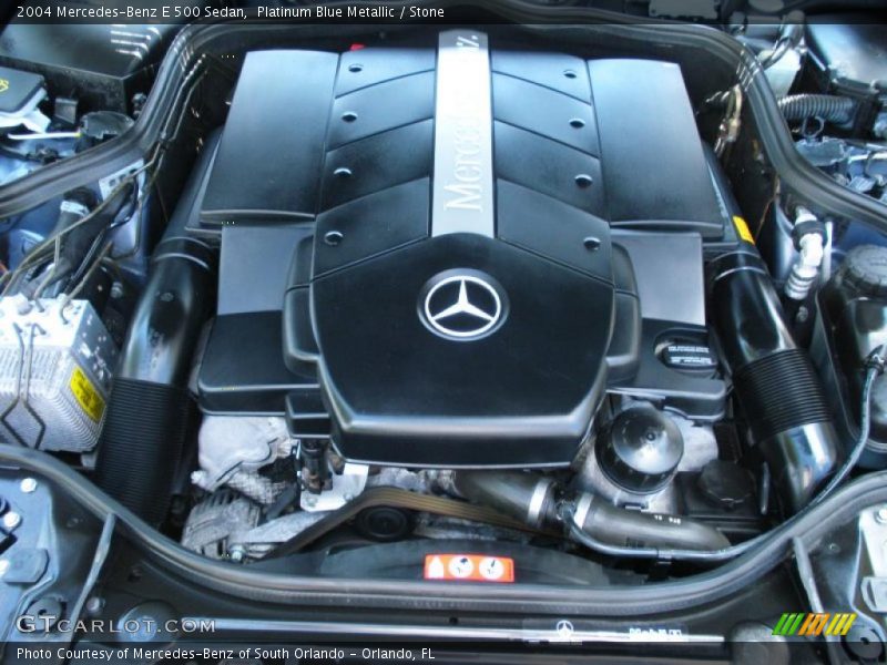 Platinum Blue Metallic / Stone 2004 Mercedes-Benz E 500 Sedan