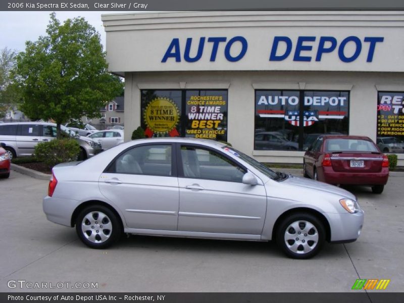 Clear Silver / Gray 2006 Kia Spectra EX Sedan