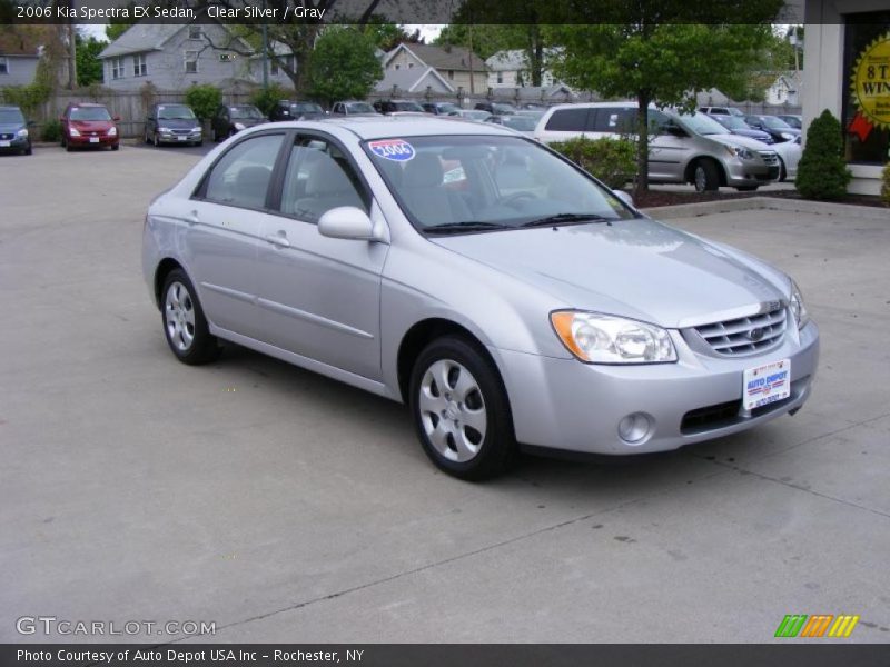 Clear Silver / Gray 2006 Kia Spectra EX Sedan
