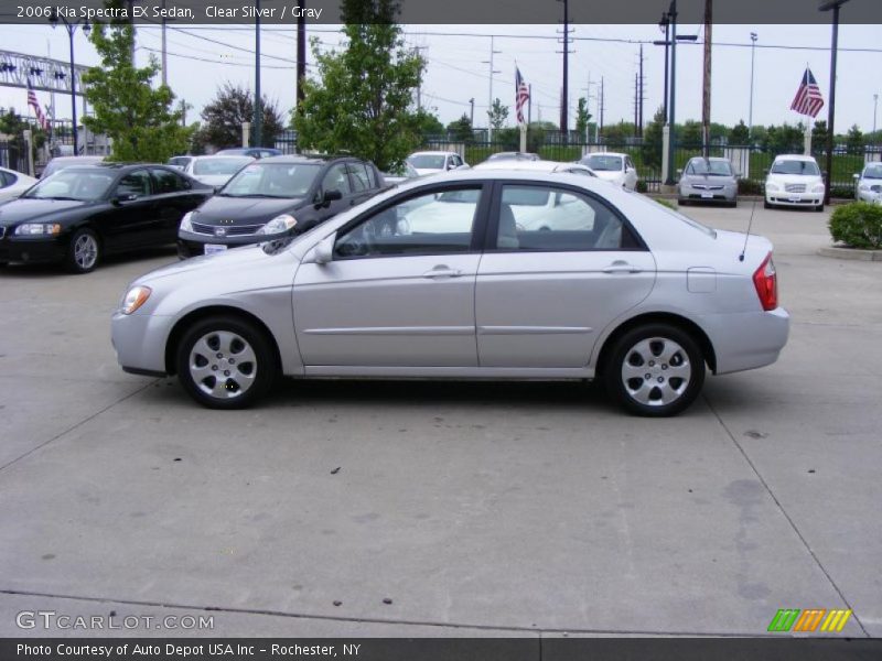 Clear Silver / Gray 2006 Kia Spectra EX Sedan