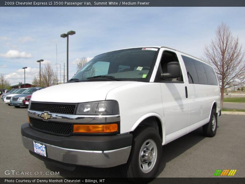 Summit White / Medium Pewter 2009 Chevrolet Express LS 3500 Passenger Van