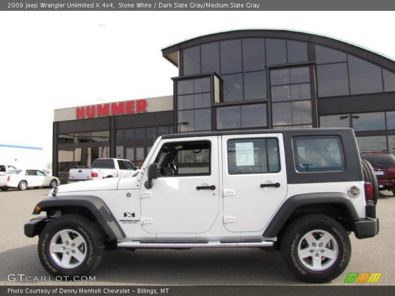 Stone White / Dark Slate Gray/Medium Slate Gray 2009 Jeep Wrangler Unlimited X 4x4