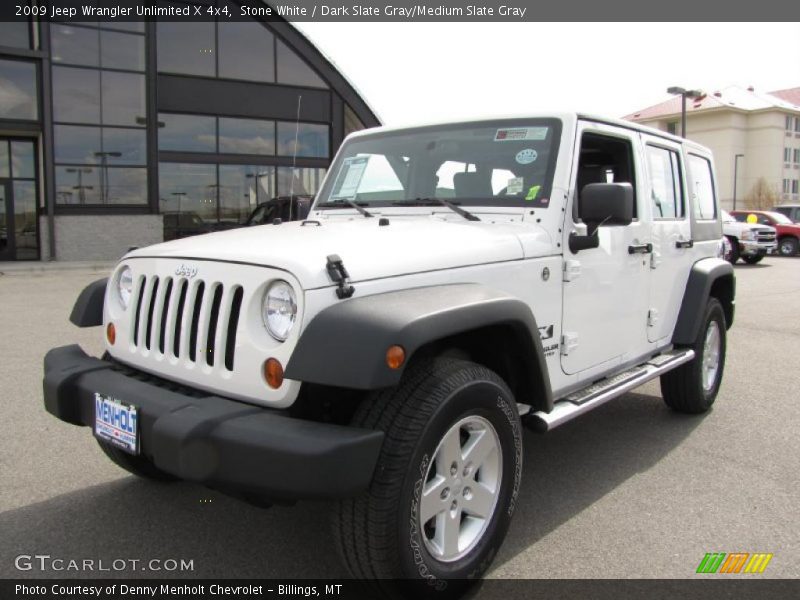 Stone White / Dark Slate Gray/Medium Slate Gray 2009 Jeep Wrangler Unlimited X 4x4