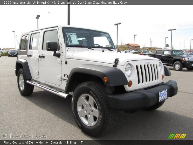 Stone White / Dark Slate Gray/Medium Slate Gray 2009 Jeep Wrangler Unlimited X 4x4
