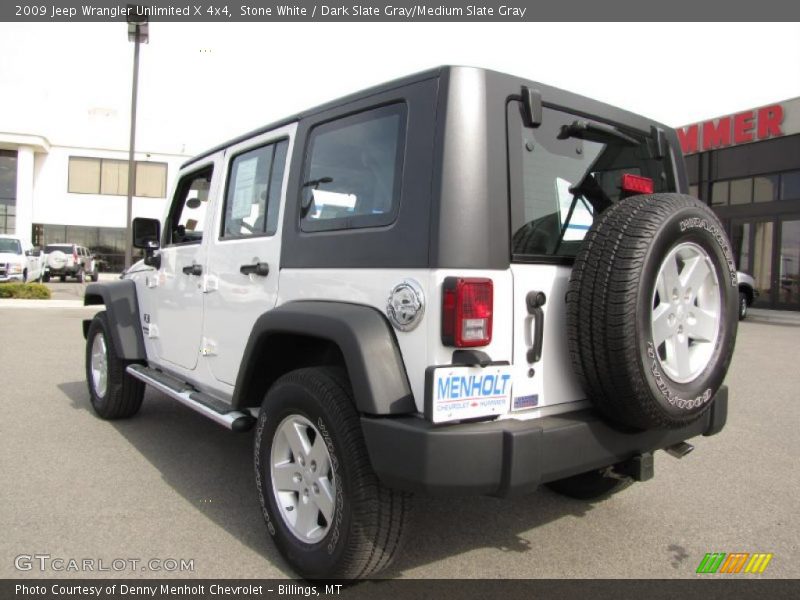 Stone White / Dark Slate Gray/Medium Slate Gray 2009 Jeep Wrangler Unlimited X 4x4