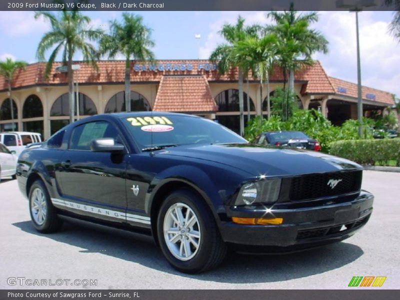 Black / Dark Charcoal 2009 Ford Mustang V6 Coupe
