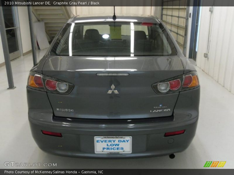 Graphite Gray Pearl / Black 2010 Mitsubishi Lancer DE