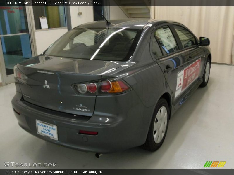 Graphite Gray Pearl / Black 2010 Mitsubishi Lancer DE