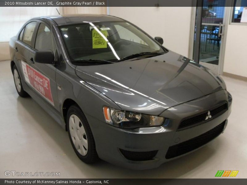 Graphite Gray Pearl / Black 2010 Mitsubishi Lancer DE