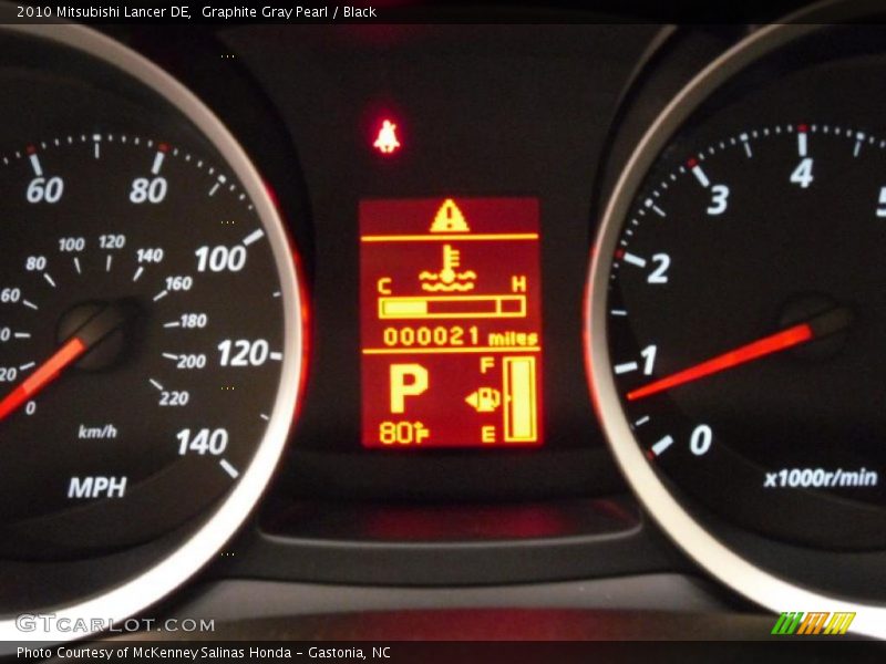 Graphite Gray Pearl / Black 2010 Mitsubishi Lancer DE