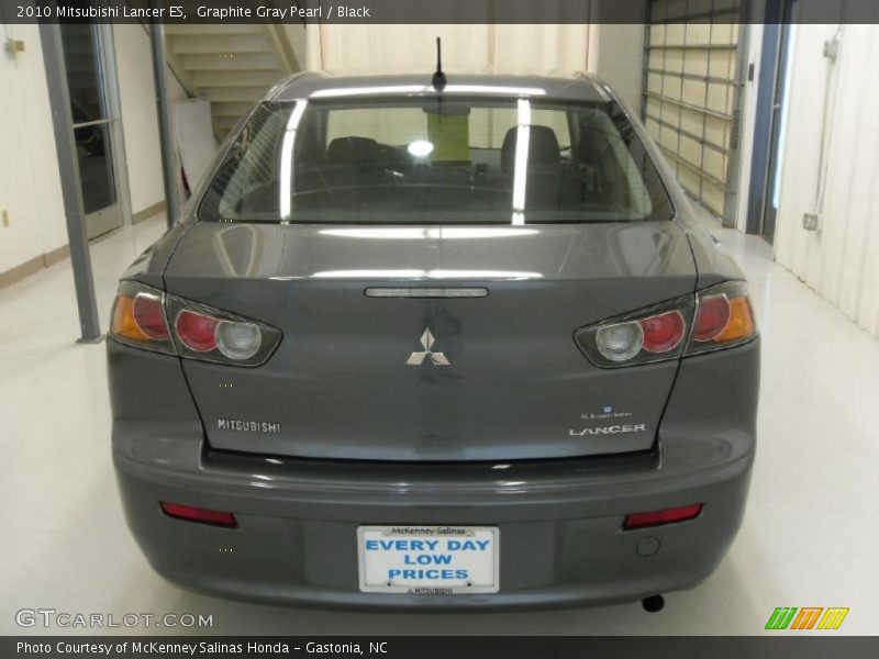 Graphite Gray Pearl / Black 2010 Mitsubishi Lancer ES
