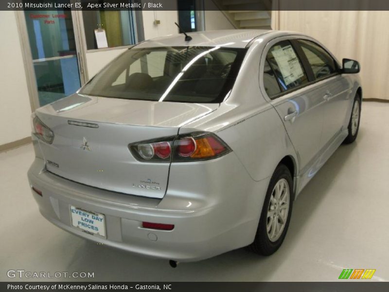 Apex Silver Metallic / Black 2010 Mitsubishi Lancer ES