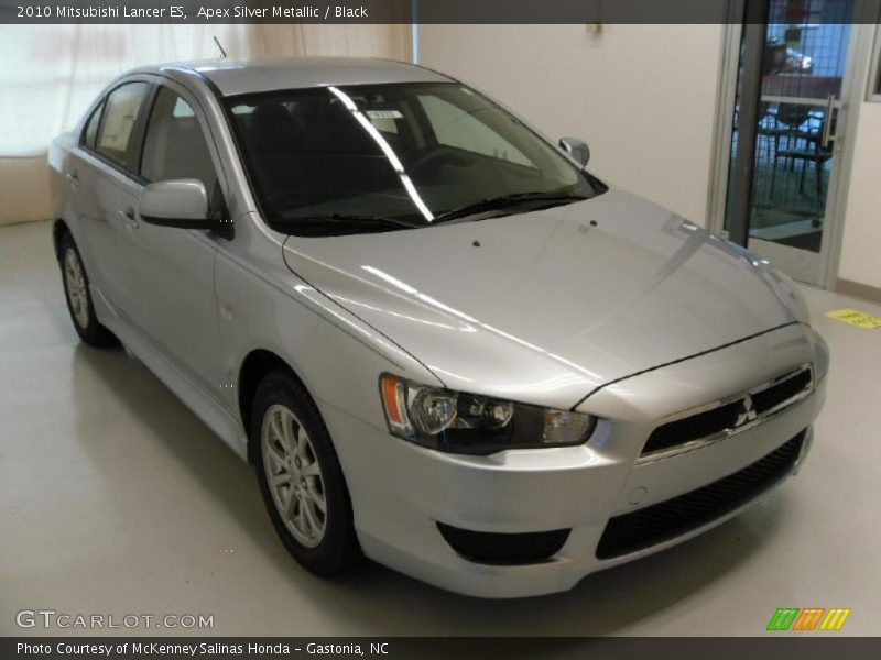 Apex Silver Metallic / Black 2010 Mitsubishi Lancer ES