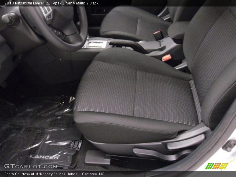 Apex Silver Metallic / Black 2010 Mitsubishi Lancer ES